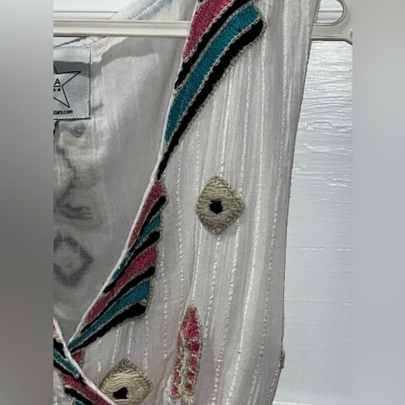 Area Stars Women Myan Midi Wrap Dress Size Small 100% Cotton - Picture 8 of 8